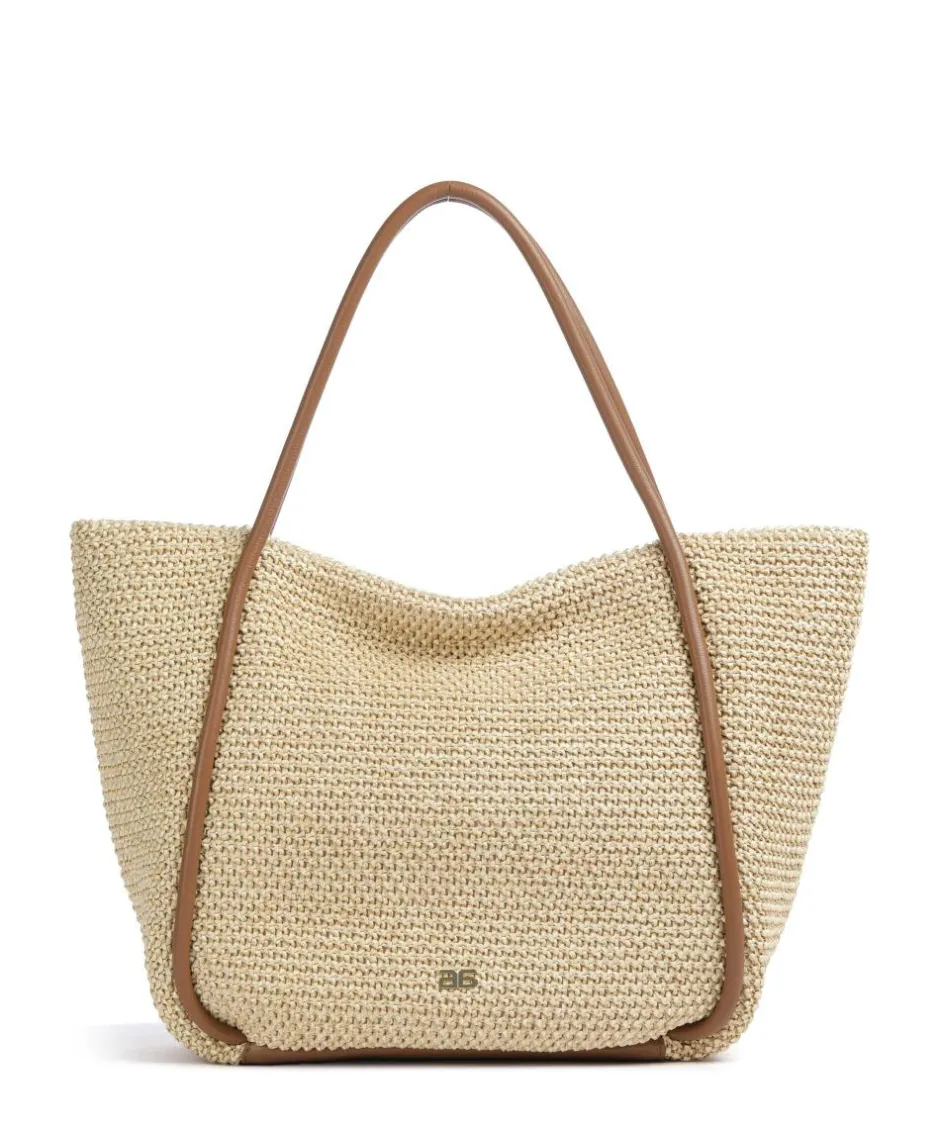 Abro Tote Bags-Maglia Raffia Willow Tote bag bast