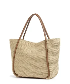 Abro Tote Bags-Maglia Raffia Willow Tote bag bast