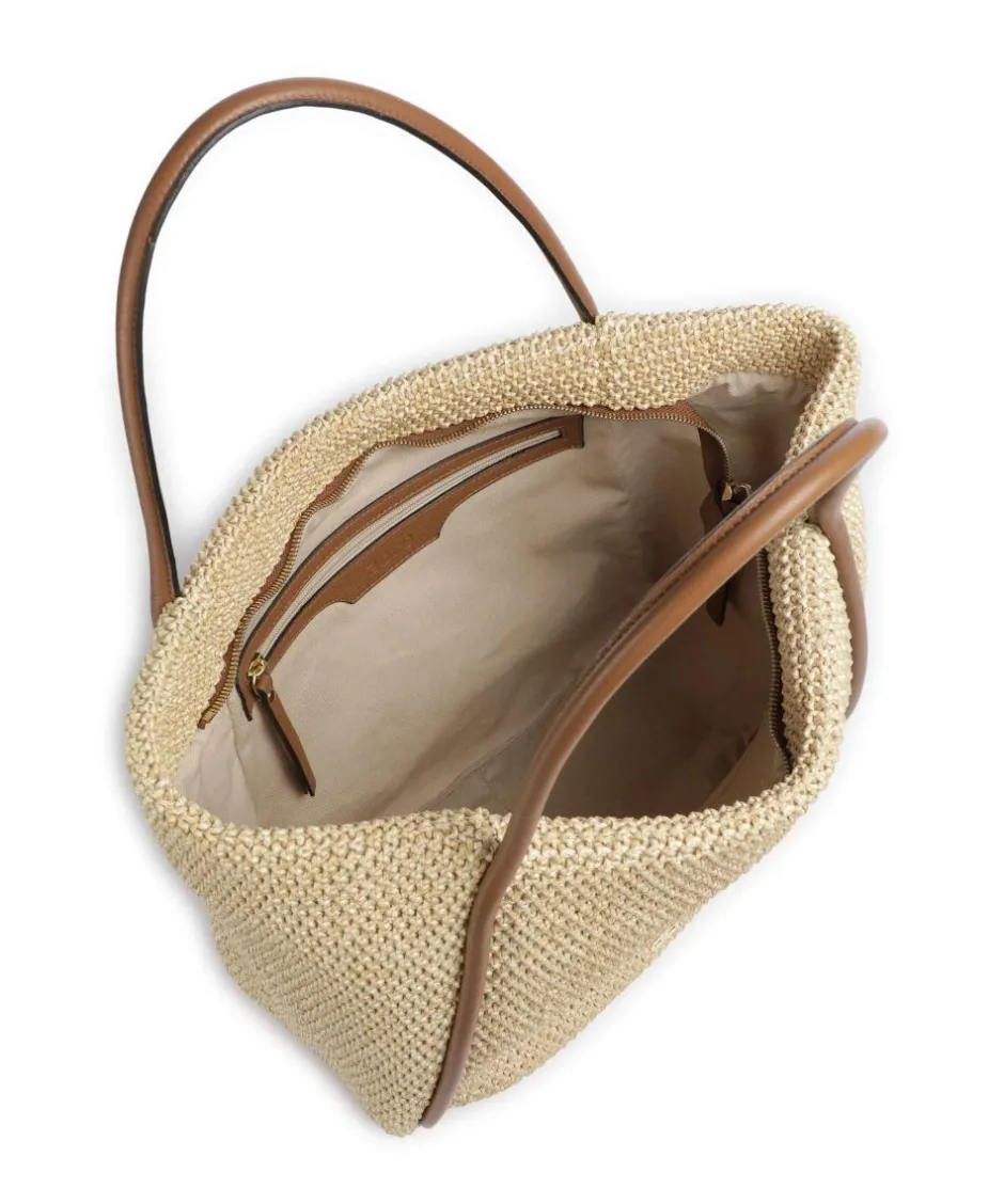 Abro Tote Bags-Maglia Raffia Willow Tote bag bast