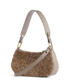 Coccinelle Shoulder Bags|Crossbody Bags-Merveille Astrakan Shoulder bag grained cow leather, faux fur