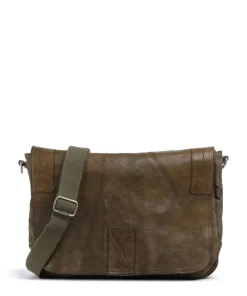 Campomaggi Business- & Laptop Bags|Crossbody Bags-Messenger bag fine grain cow leather, cotton