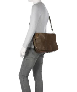 Campomaggi Business- & Laptop Bags|Crossbody Bags-Messenger bag fine grain cow leather, cotton
