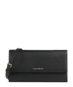 Coccinelle Wallets|Crossbody Bags-Metallic Soft Wallet leather