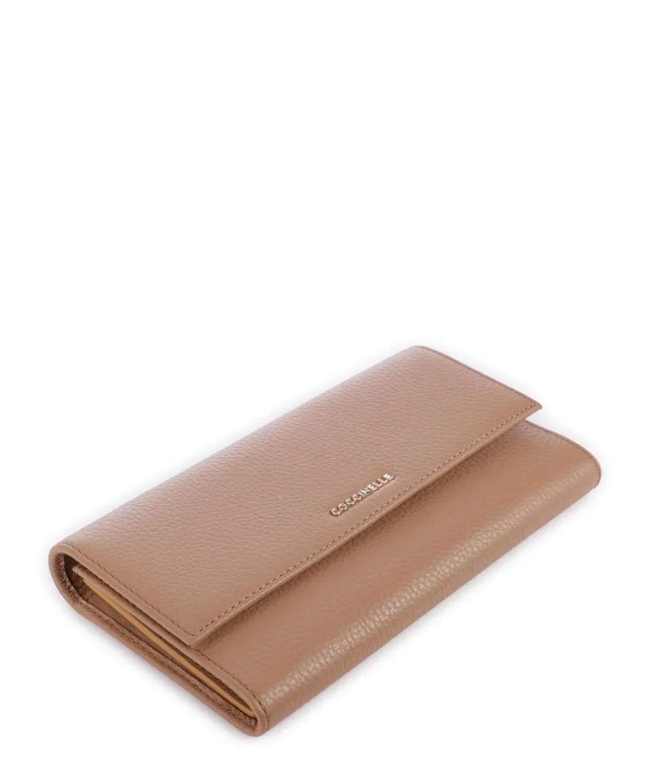 Coccinelle Wallets|Crossbody Bags-Metallic Soft Wallet leather