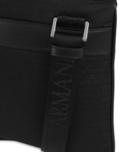 Emporio Armani Crossbody Bags-Monogram Crossbody bag polyamide