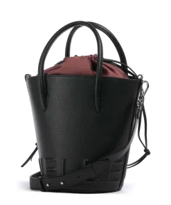 Coccinelle Hobo Bags|Crossbody Bags-Myrtha Maxi Logo Bucket bag grained cow leather