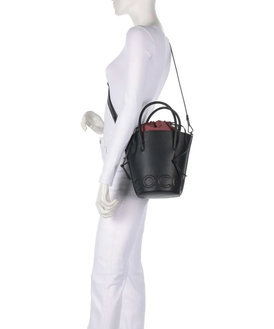 Coccinelle Hobo Bags|Crossbody Bags-Myrtha Maxi Logo Bucket bag grained cow leather
