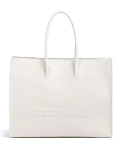 Coccinelle Tote Bags-Myrtha Maxi Logo Tote bag grained cow leather