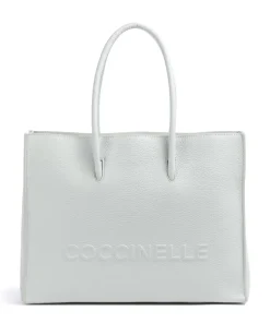 Coccinelle Tote Bags-Myrtha Maxi Logo Tote bag grained leather