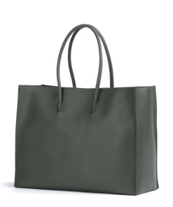 Coccinelle Tote Bags-Myrtha Maxi Logo Tote bag grained cow leather