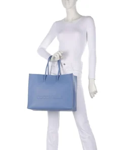 Coccinelle Tote Bags-Myrtha Maxi Logo Tote bag grained cow leather