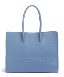 Coccinelle Tote Bags-Myrtha Maxi Logo Tote bag grained leather