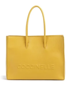 Coccinelle Tote Bags-Myrtha Maxi Logo Tote bag grained leather