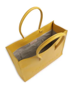 Coccinelle Tote Bags-Myrtha Maxi Logo Tote bag grained leather