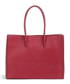 Coccinelle Tote Bags-Myrtha Maxi Logo Tote bag grained leather