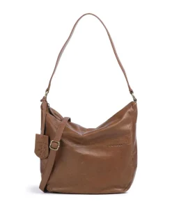 Burkely Shoulder Bags|Hobo Bags-Natural Norah Hobo bag grained cow leather