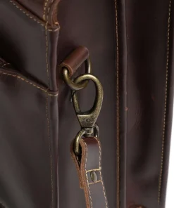 Buckle & Seam Business- & Laptop Bags-Nevada Briefcase 15″ smooth cow leather