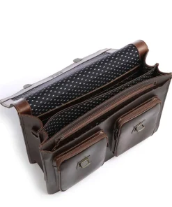 Buckle & Seam Business- & Laptop Bags-Nevada Briefcase 15″ smooth cow leather