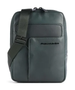 Piquadro Crossbody Bags-P16 Crossbody bag 10″ fine grain leather