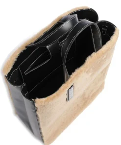 Liebeskind Tote Bags|Handbags-Paper Bag Shearling M Handbag fine grain leather, faux fur