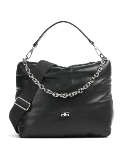 Abro Shoulder Bags|Hobo Bags-Piuma_Lucido Puffer Hobo bag fine grain leather