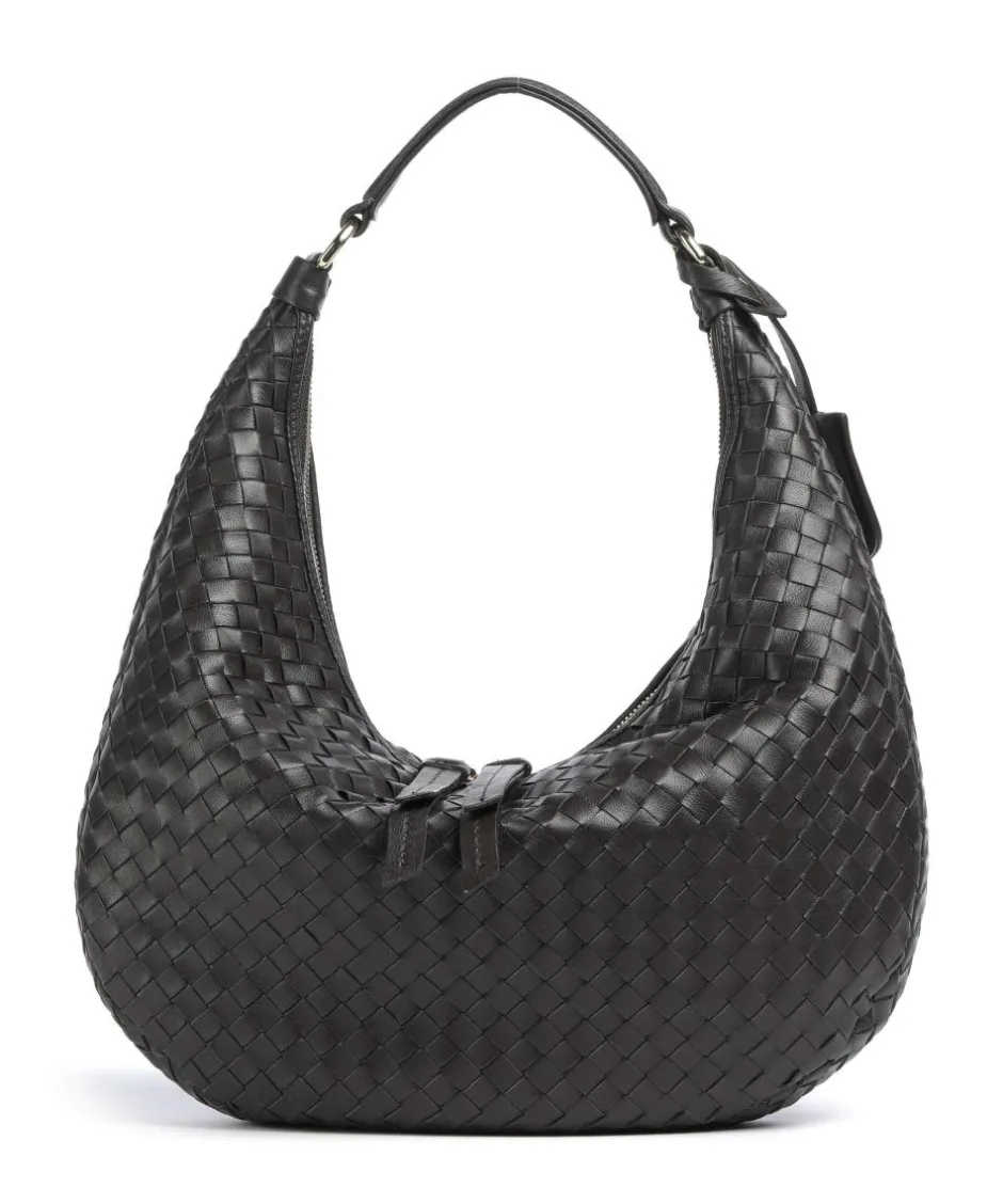 Abro Shoulder Bags|Hobo Bags-Piuma Nana Small Hobo bag fine grain leather