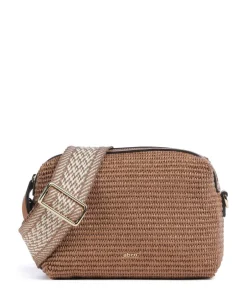 Abro Crossbody Bags-Raffia Kaia Crossbody bag bast