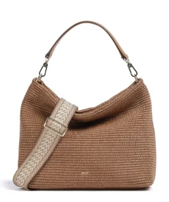 Abro Shoulder Bags|Hobo Bags-Raffia Kaia Hobo bag bast