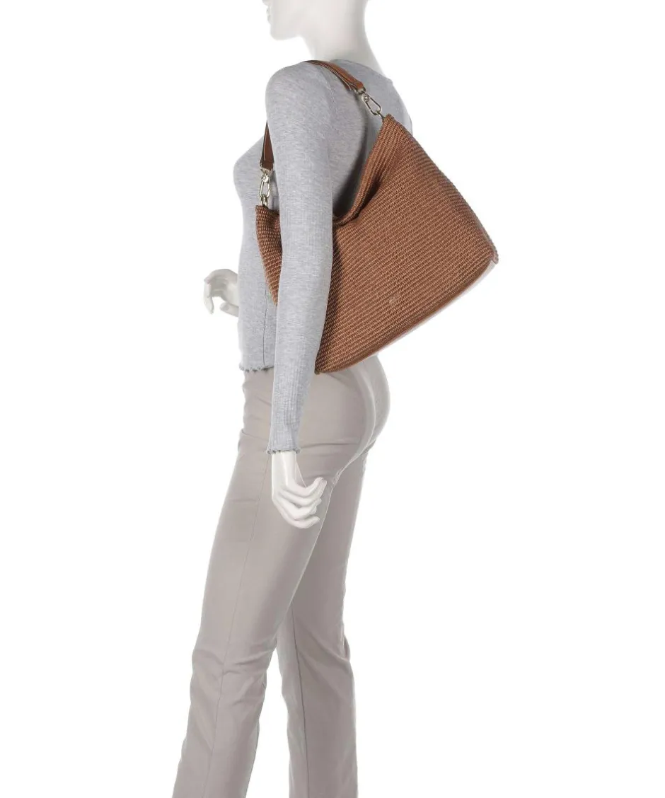 Abro Shoulder Bags|Hobo Bags-Raffia Kaia Hobo bag bast