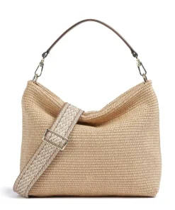 Abro Shoulder Bags|Hobo Bags-Raffia Kaia Hobo bag bast