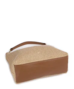 Abro Shoulder Bags|Hobo Bags-Raffia Kaia Hobo bag bast