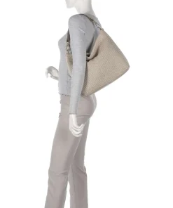 Abro Shoulder Bags|Hobo Bags-Raffia Kaia Hobo bag bast