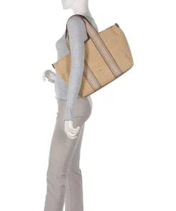 Abro Tote Bags|Handbags-Raffia Kaia Tote bag bast