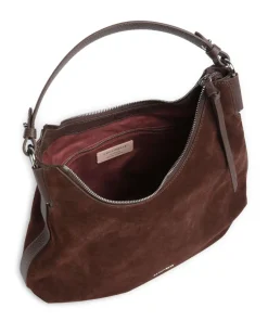 Coccinelle Shoulder Bags|Hobo Bags-Rebekka Suede Hobo bag brushed cow leather