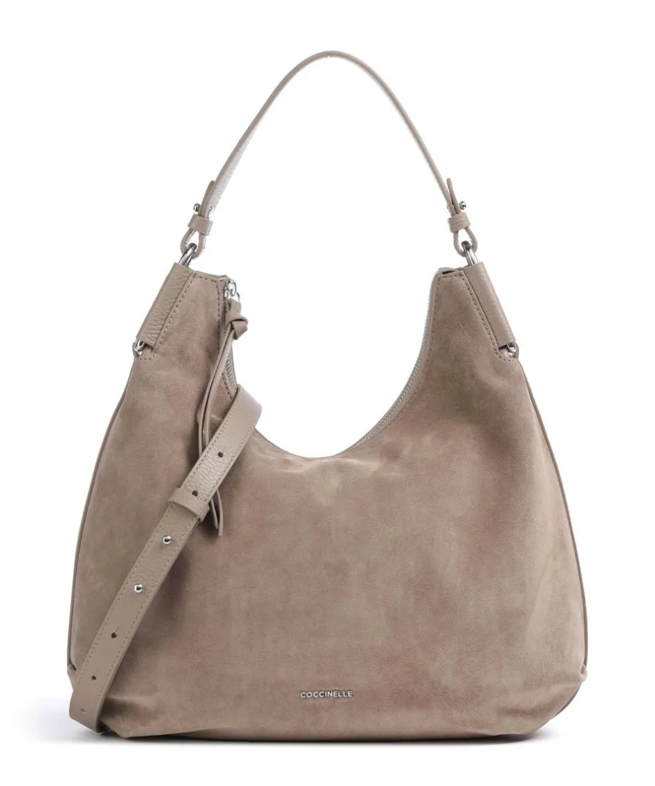 Coccinelle Shoulder Bags|Hobo Bags-Rebekka Suede Hobo bag brushed cow leather