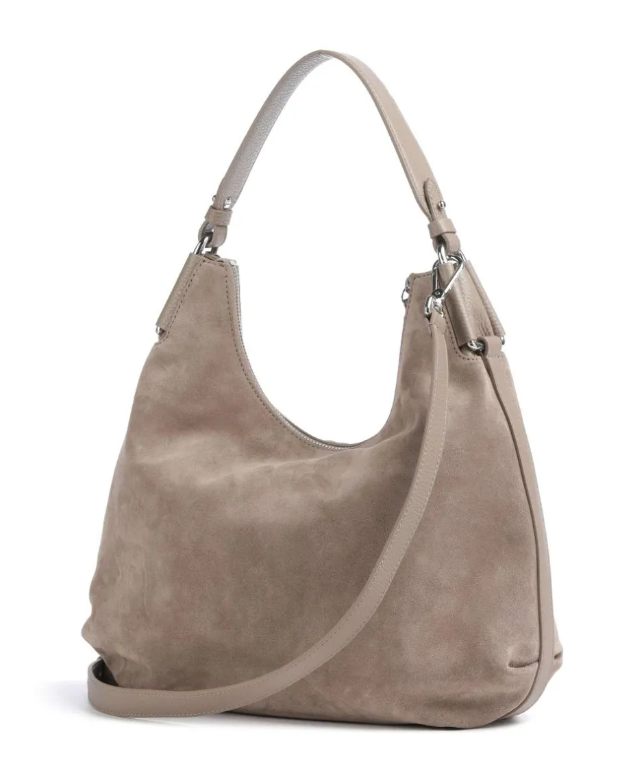 Coccinelle Shoulder Bags|Hobo Bags-Rebekka Suede Hobo bag brushed cow leather
