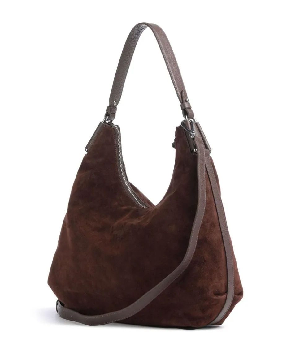 Coccinelle Shoulder Bags|Hobo Bags-Rebekka Suede Hobo bag brushed cow leather