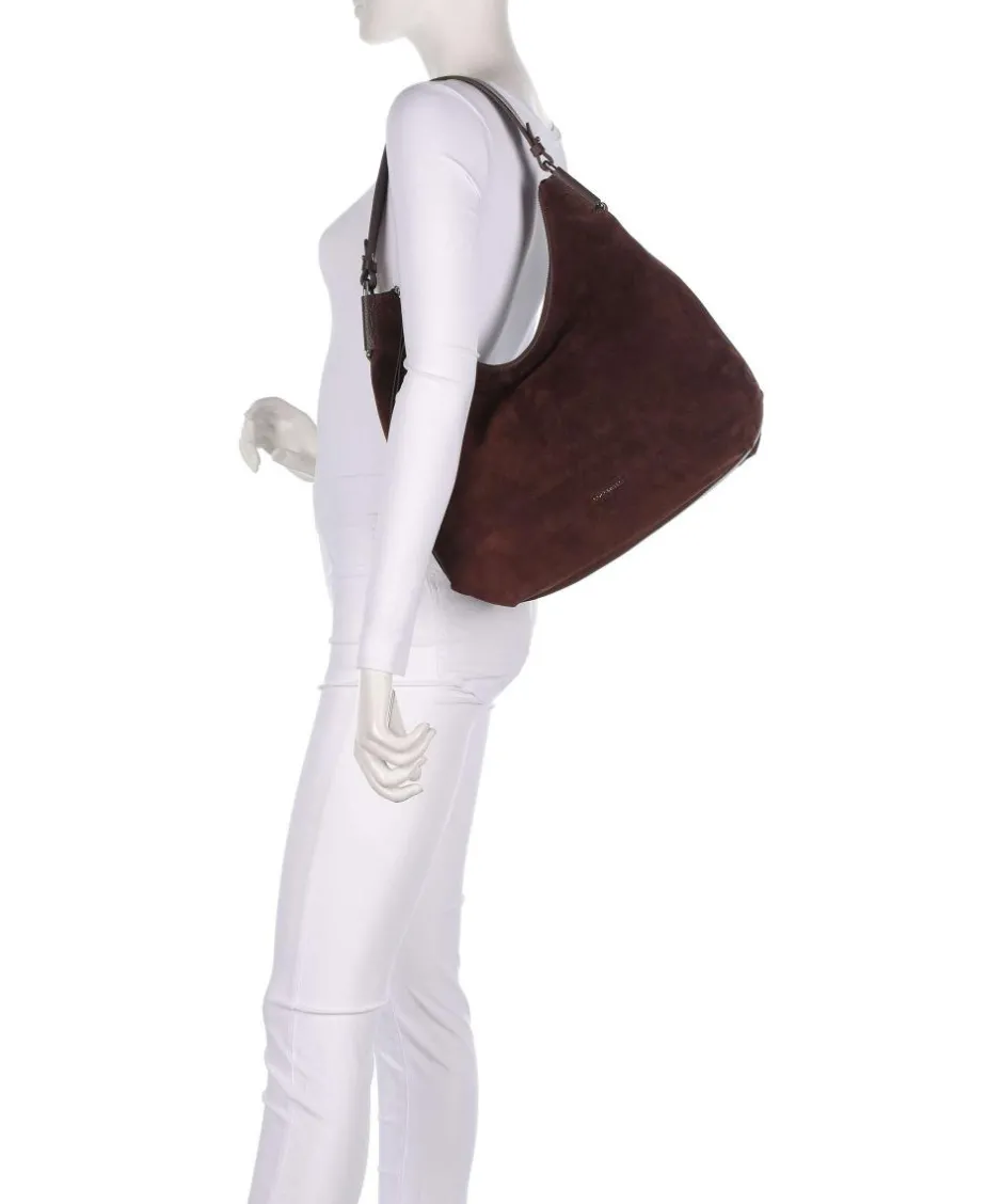 Coccinelle Shoulder Bags|Hobo Bags-Rebekka Suede Hobo bag brushed cow leather