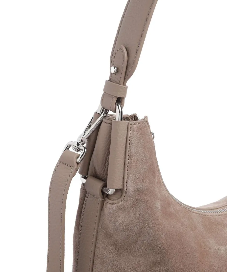 Coccinelle Shoulder Bags|Hobo Bags-Rebekka Suede Hobo bag brushed cow leather
