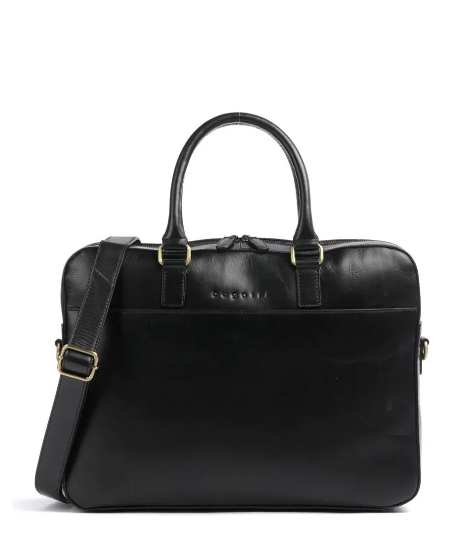 Bugatti Business- & Laptop Bags-Remo Briefcase 15″ fine grain cow leather