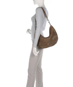 FredsBruder Shoulder Bags|Hobo Bags-Riffel Flowow Hobo bag grained leather