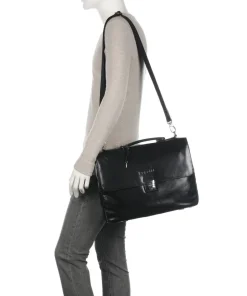 Bugatti Business- & Laptop Bags-Romano Briefcase 15″ pull-up cow leather