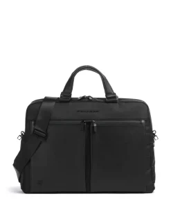 Piquadro Business- & Laptop Bags-S136 Briefcase 16″ nylon, cow leather
