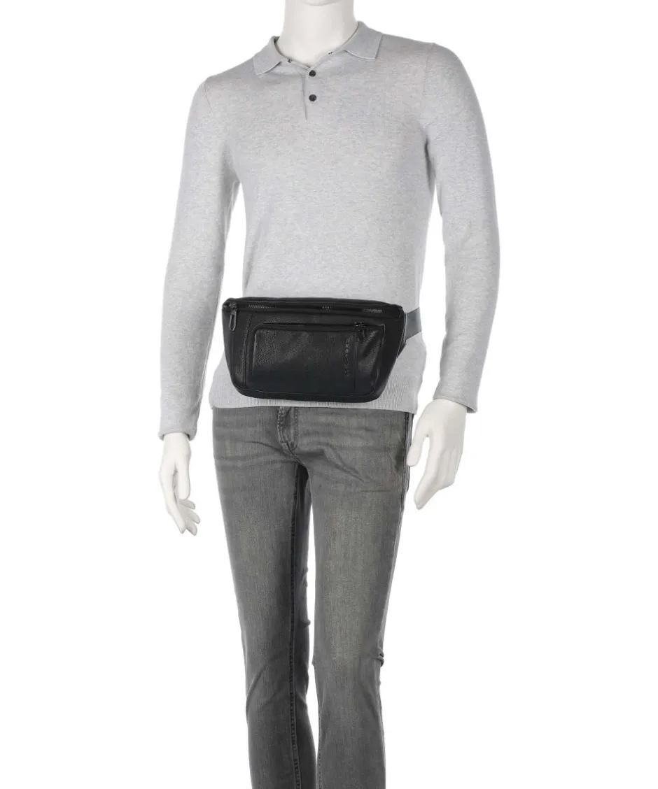 Piquadro Fanny Packs|Crossbody Bags-S134 Fanny pack grained cow leather