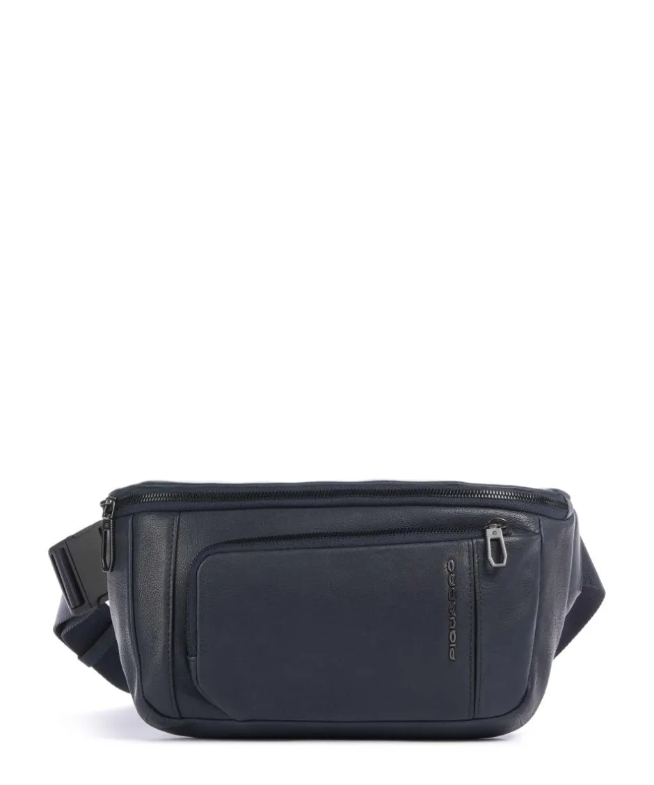 Piquadro Fanny Packs|Crossbody Bags-S134 Fanny pack grained cow leather