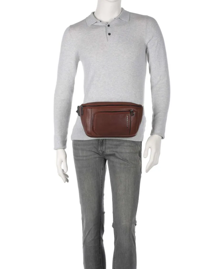Piquadro Fanny Packs|Crossbody Bags-S134 Fanny pack grained cow leather