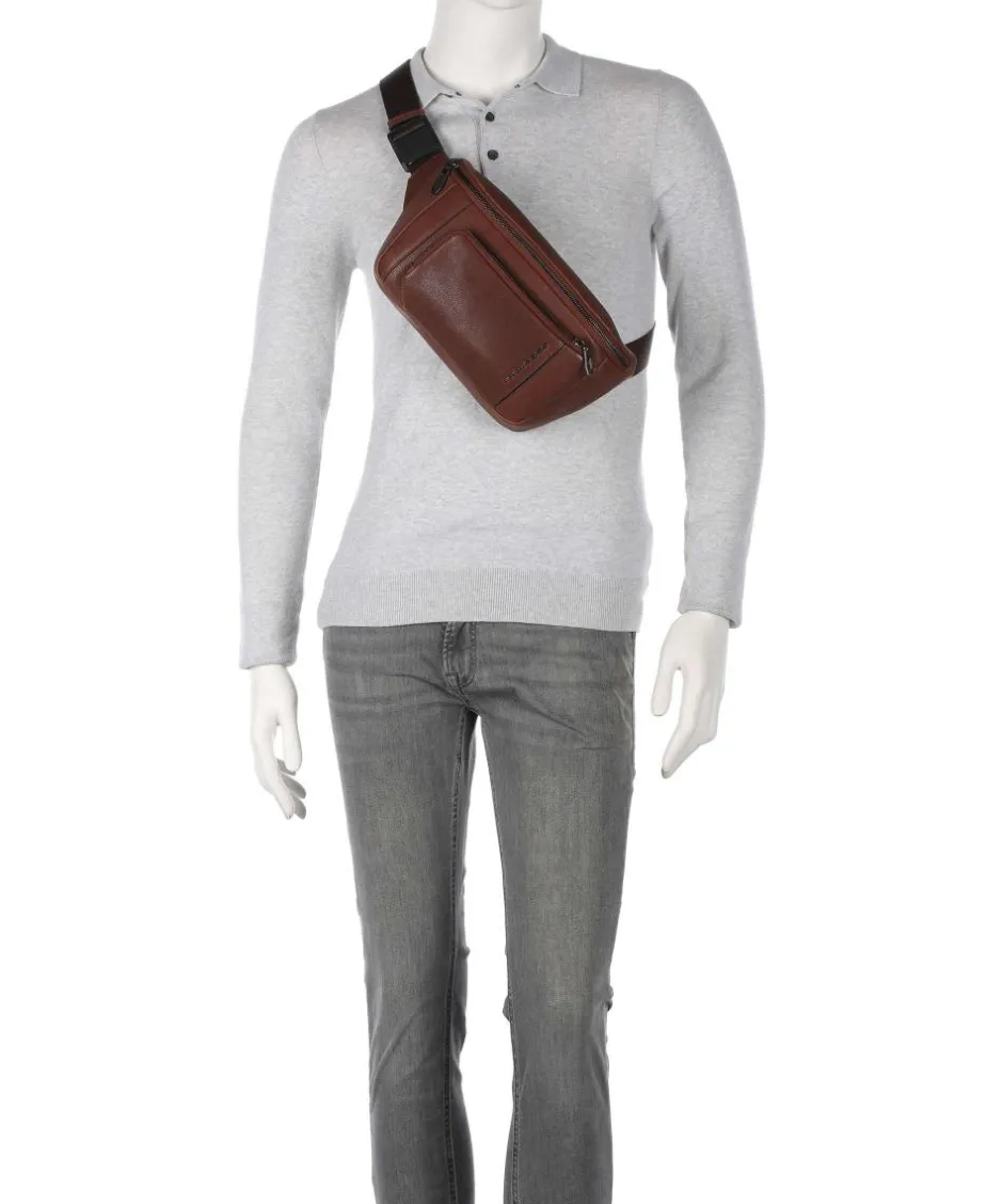 Piquadro Fanny Packs|Crossbody Bags-S134 Fanny pack grained cow leather
