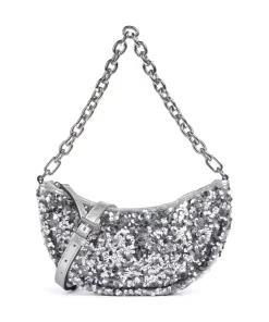 Abro Clutch & Evening Bags|Shoulder Bags-Sequins Moon Shoulder bag fine grain cow leather, fabric