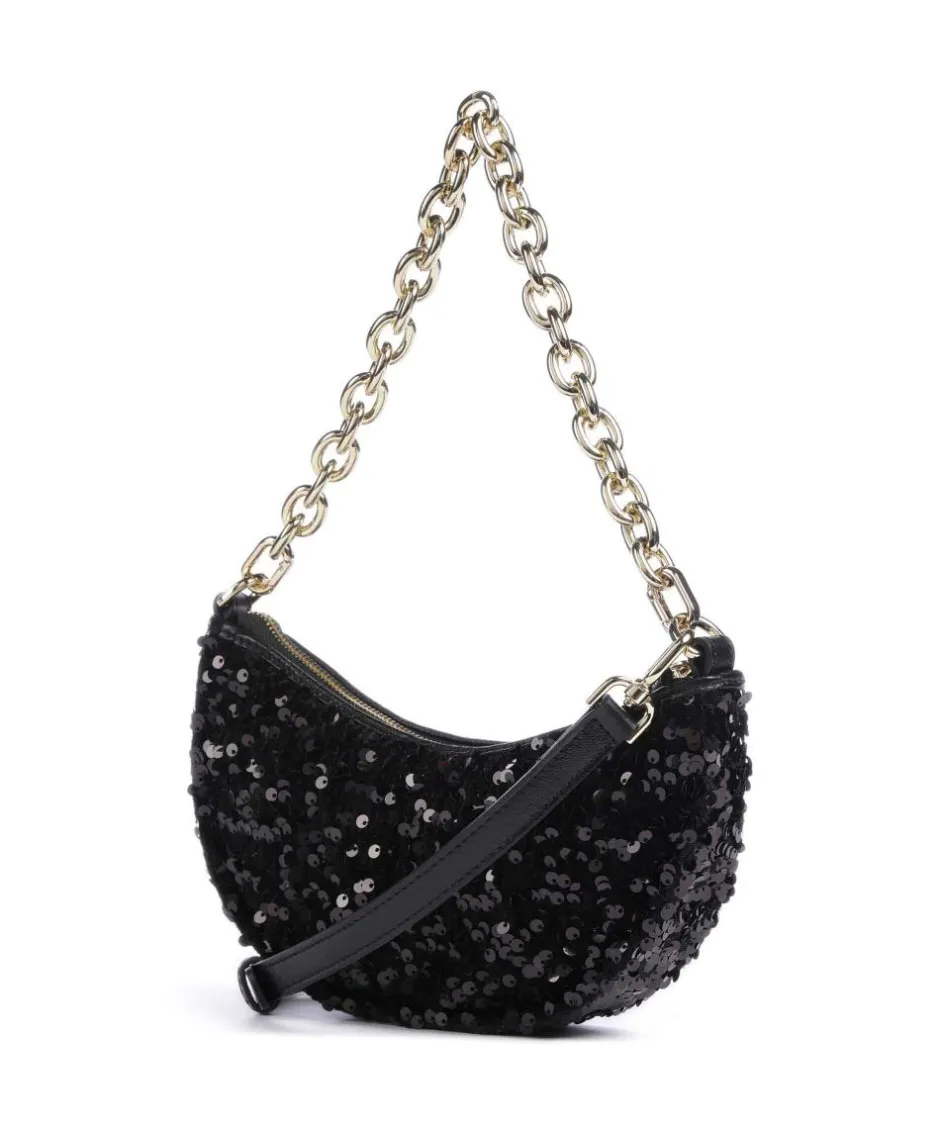 Abro Clutch & Evening Bags|Shoulder Bags-Sequins Moon Shoulder bag fine grain cow leather, fabric