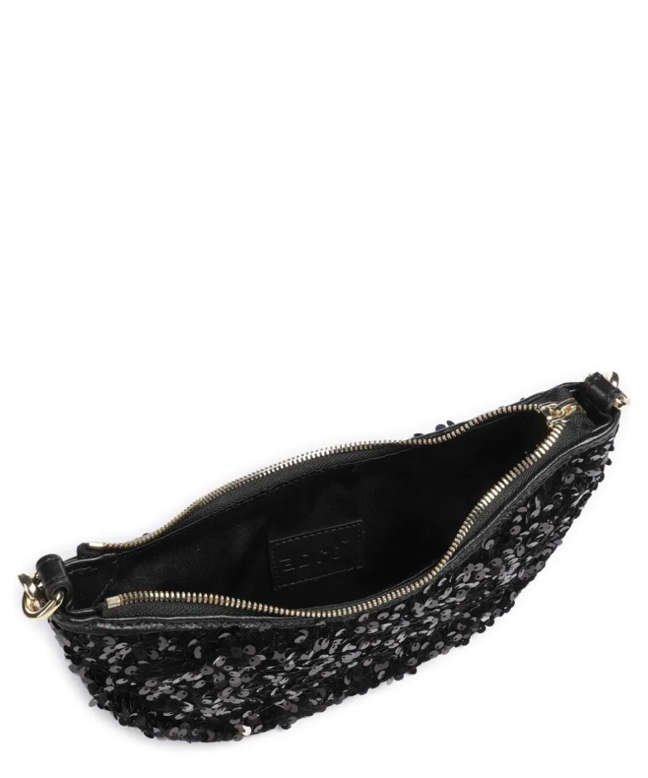 Abro Clutch & Evening Bags|Shoulder Bags-Sequins Moon Shoulder bag fine grain cow leather, fabric